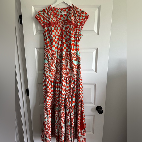 DIANE VON FURSTENBERG Sinead Belted Printed Crochet-Trimmed Poplin Midi Dress - Picture 10 of 11